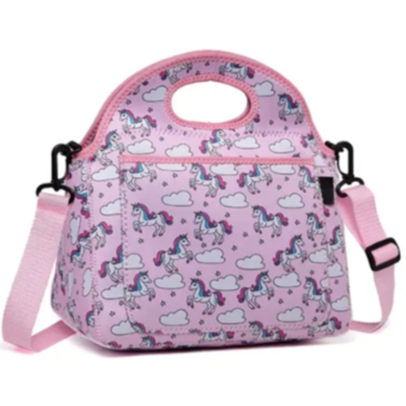 Προσαρμοσμένη προώθηση ζώων Tote Neoprene μεσημεριανό τσάντα με μονωμένες τσάντες ψυγείου για παιδιά με έντυπο λογότυπο πικνίκ